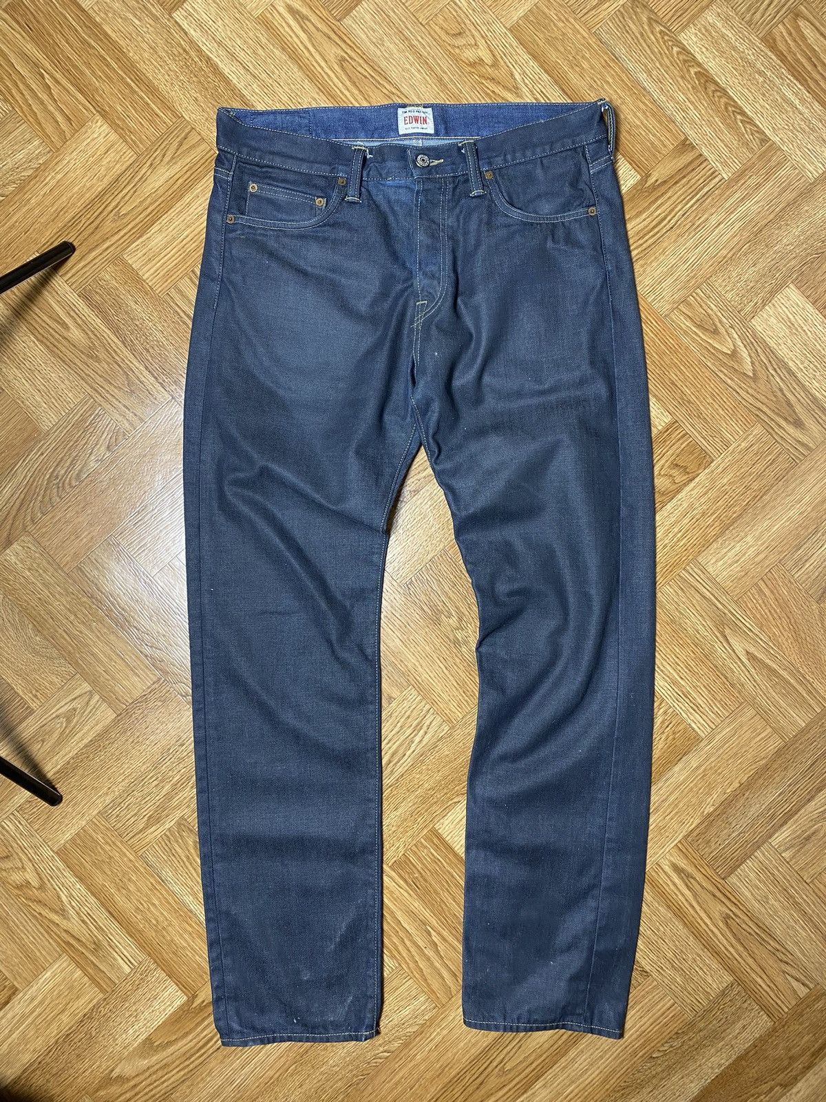 Edwin × Japanese Brand × Jean Vintage Edwin ED-67 regular fit waxed jeans size 34 Size US 34 / EU 50 - 8 Thumbnail