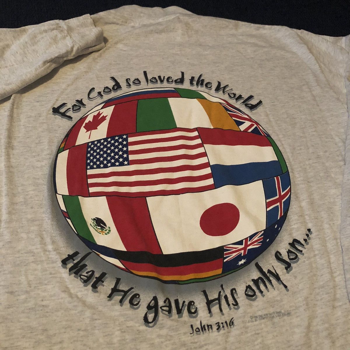 Vintage Vintage 90s Jesus He Gave His Only Son Bible Crew Longsleeve Size US XXL / EU 58 / 5 - 5 Thumbnail
