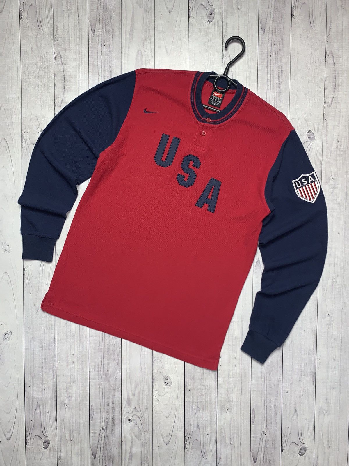 Nike × Vintage Vintage Nike USA sweatshirt long sleeve logo size S Size US S / EU 44-46 / 1 - 1 Thumbnail