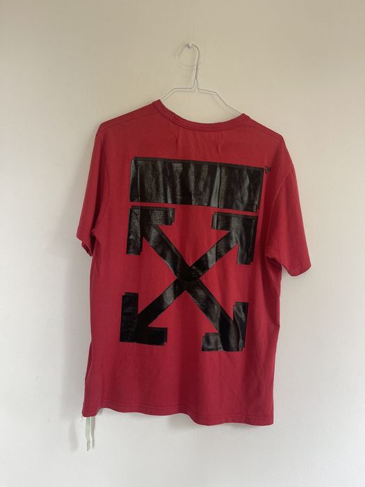 Off white store champion tee red