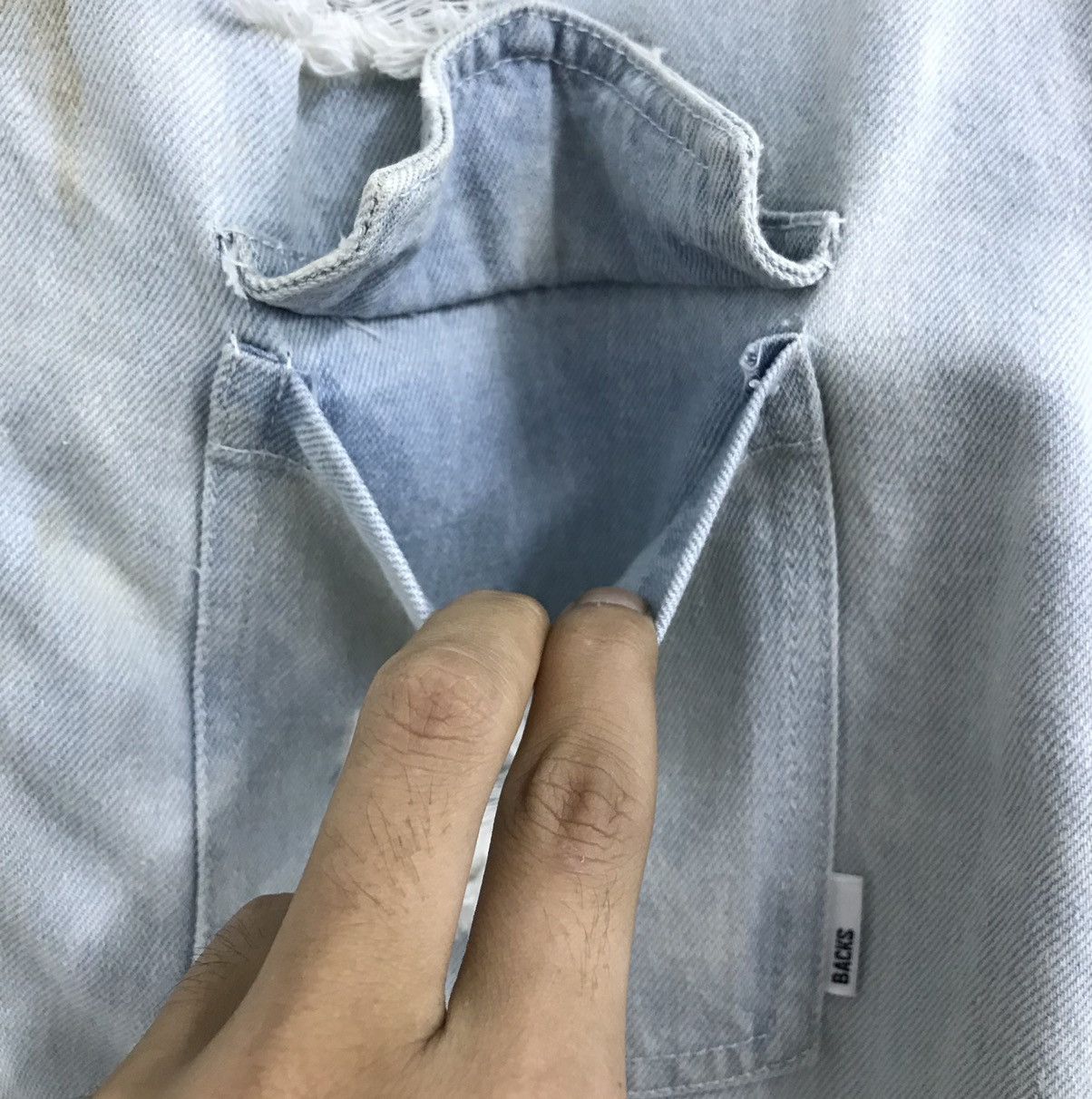 Japanese Brand BACKS SEVEN IGVELEAS BLACK DENIM JACKET Size US L / EU 52-54 / 3 - 7 Thumbnail