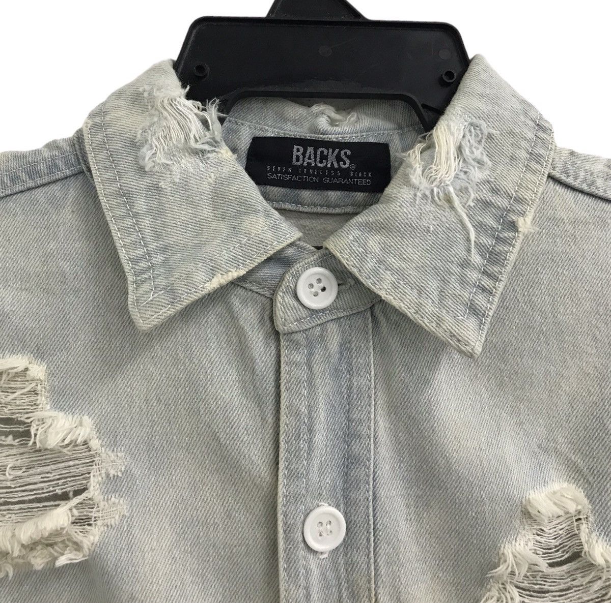 Japanese Brand BACKS SEVEN IGVELEAS BLACK DENIM JACKET Size US L / EU 52-54 / 3 - 3 Thumbnail
