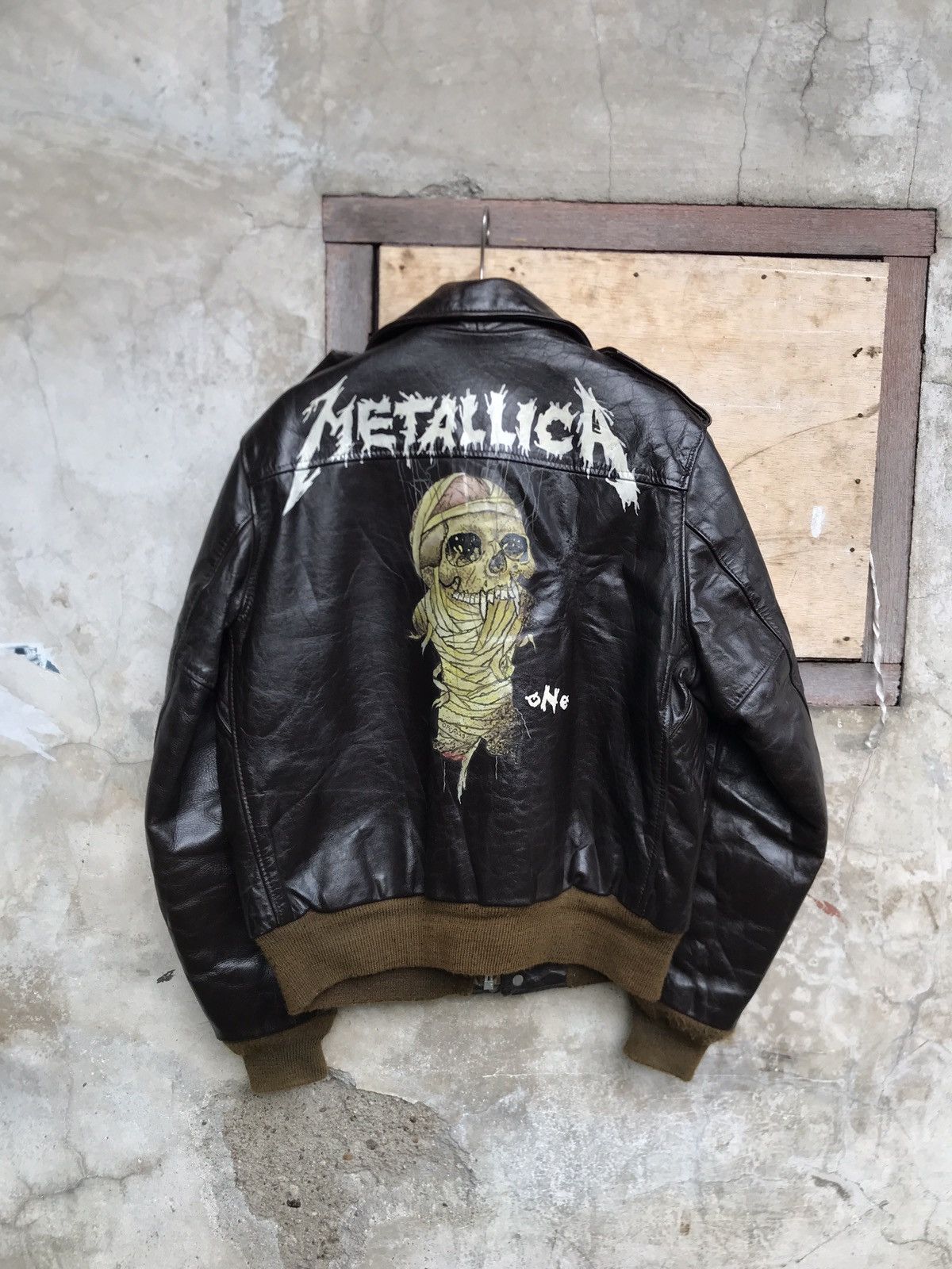 Metallica × Schott × Very Rare SUPER RARE !!! 80s Metallica One Pushead ...
