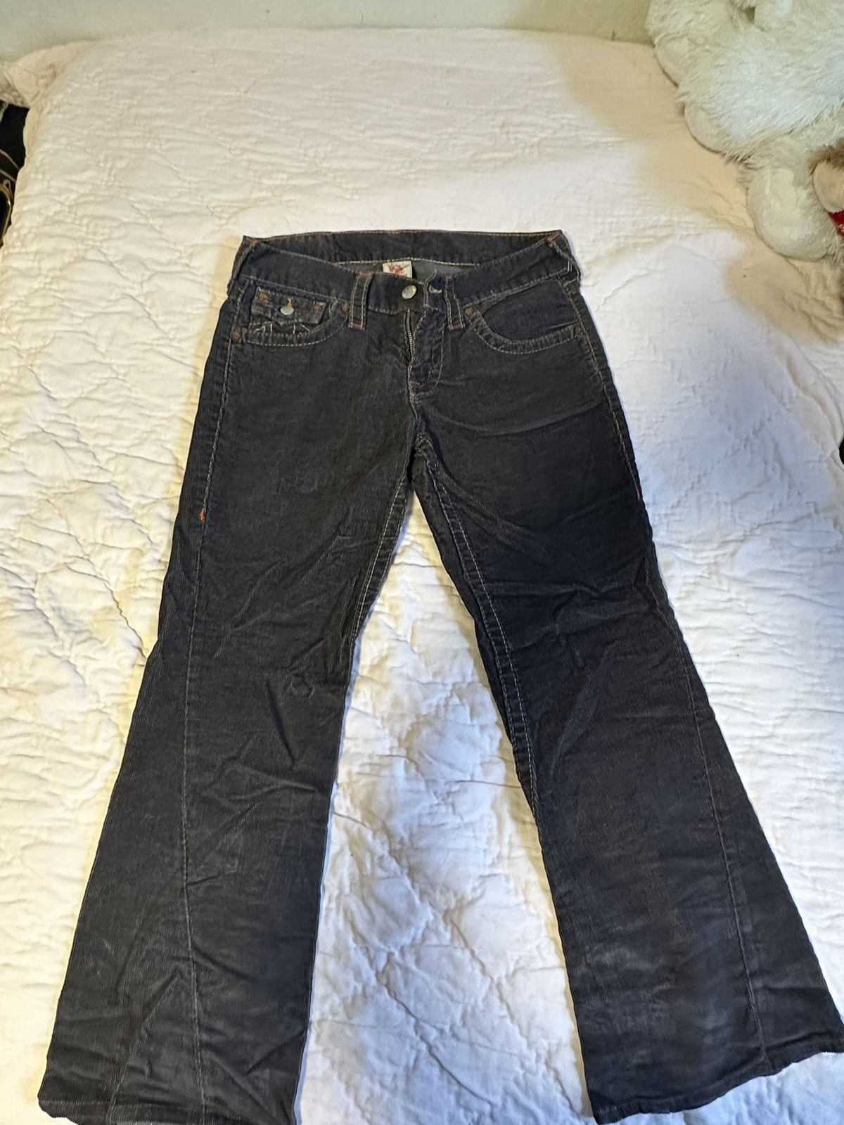 True Religion Oxford Grey Corduroy True Religion Jeans Size 31" - 1 Thumbnail