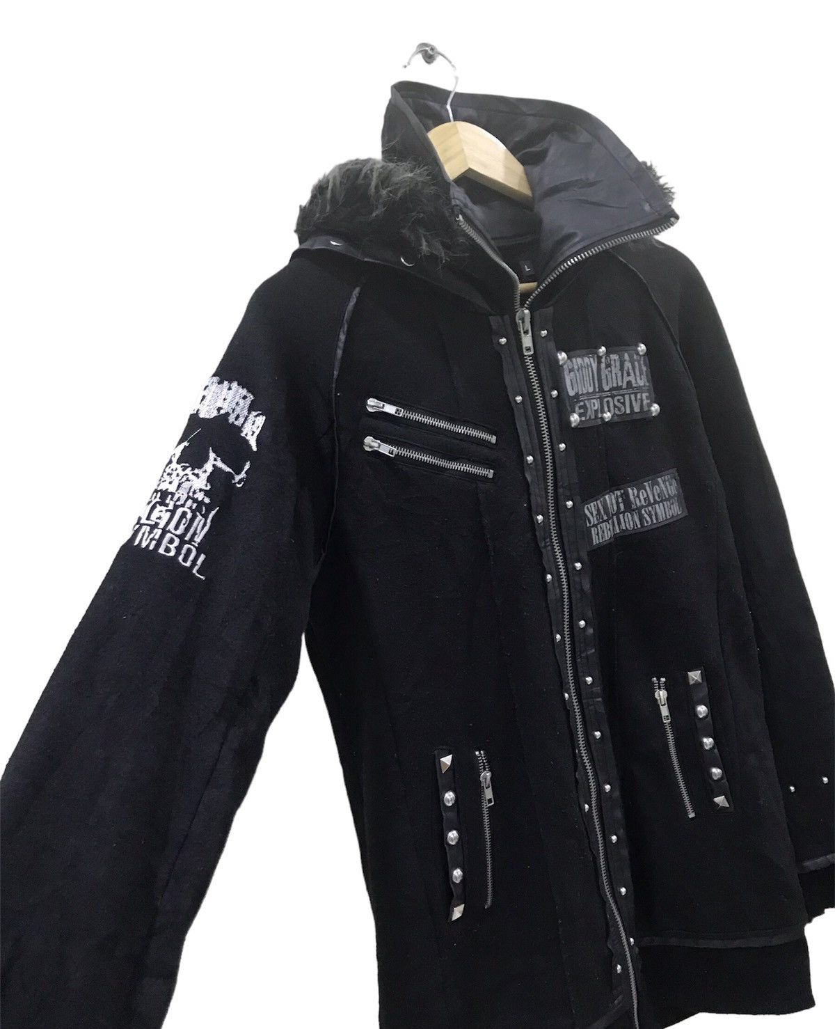 Japanese Brand Last Price💥Sex Pox Revenge Punk Style Jacket Fur Hoodie Size US M / EU 48-50 / 2 - 4 Thumbnail