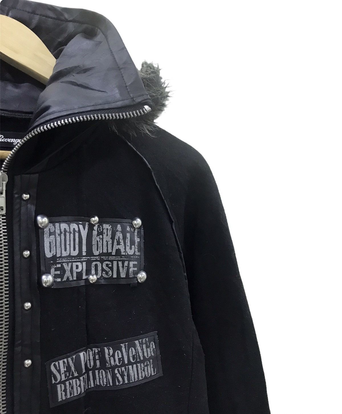 Japanese Brand Last Price💥Sex Pox Revenge Punk Style Jacket Fur Hoodie Size US M / EU 48-50 / 2 - 3 Thumbnail