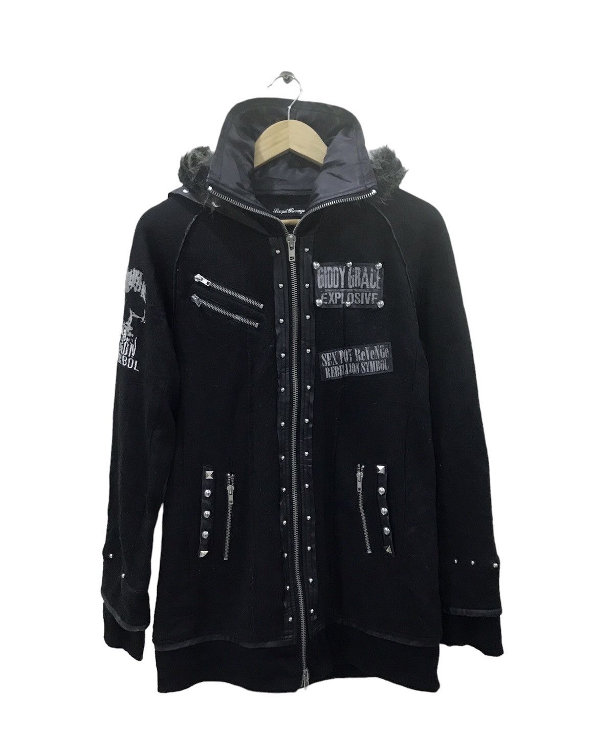 Japanese Brand Last Price💥Sex Pox Revenge Punk Style Jacket Fur Hoodie Size US M / EU 48-50 / 2 - 1 Thumbnail