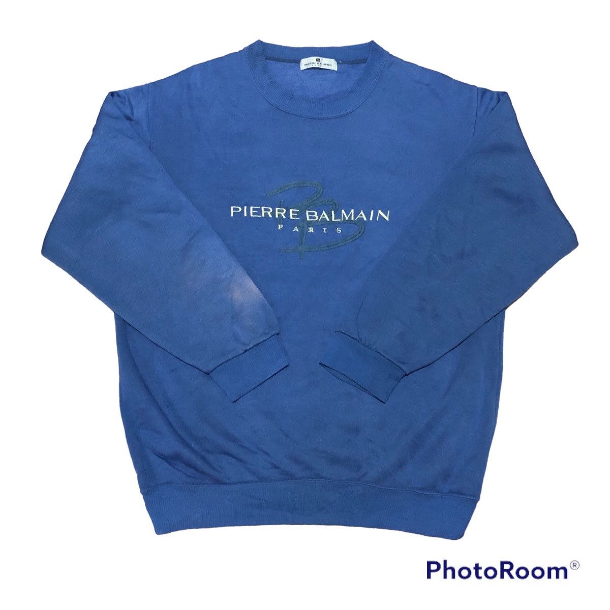 Rare‼️Pierre Balmain Paris Embroidery Big SpellOut Sweatshirt