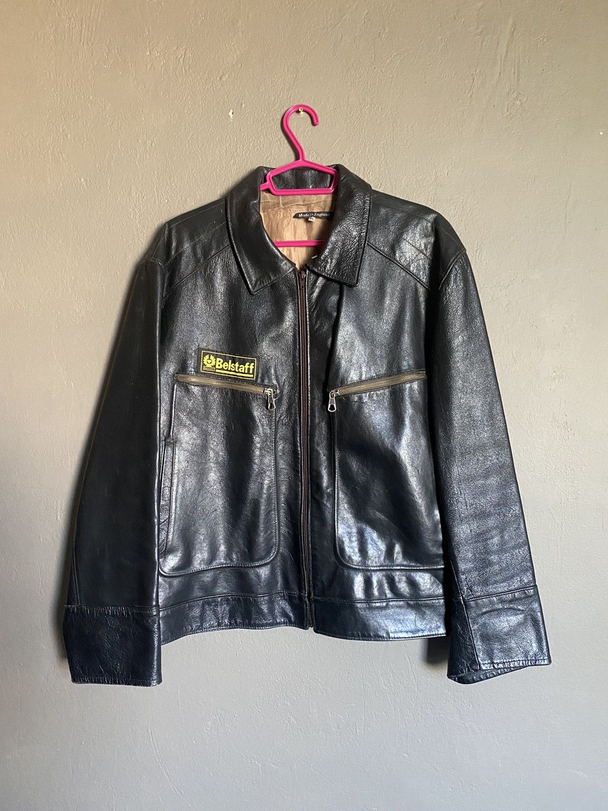 RARE BELSTAFF LEATHER DOUGLAS BLAZER MOTORCYCLE JACKET  MALENOTTI GOLD LABEL XXX