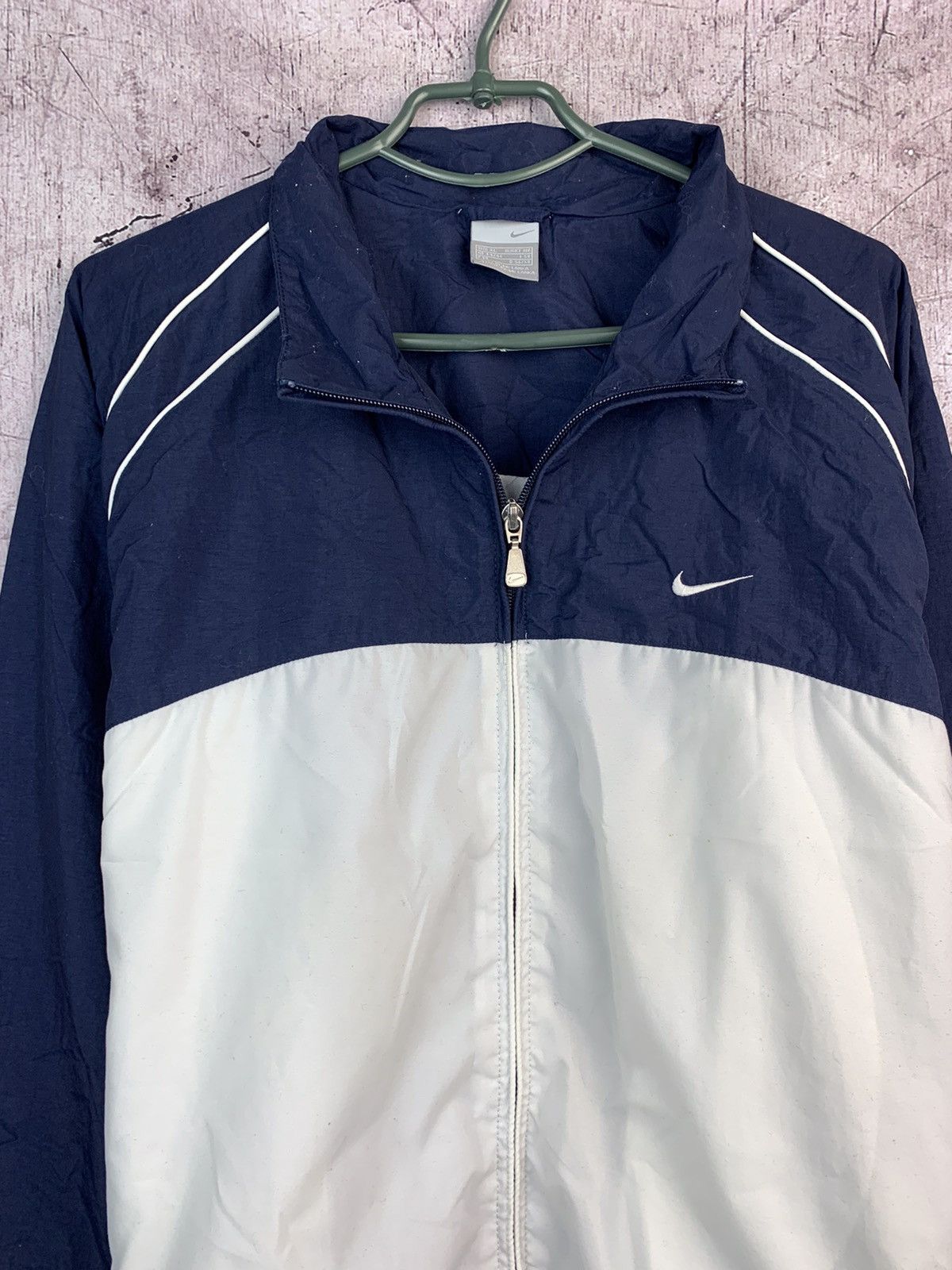 Nike × Vintage Nike Vintage Mens Nylon Track Top Jacket Size US XL / EU 56 / 4 - 2 Thumbnail
