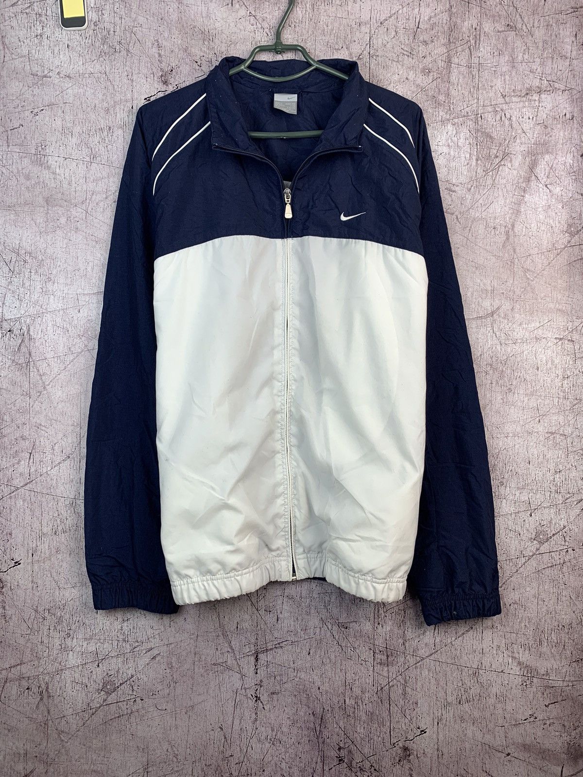 Nike × Vintage Nike Vintage Mens Nylon Track Top Jacket Size US XL / EU 56 / 4 - 1 Thumbnail