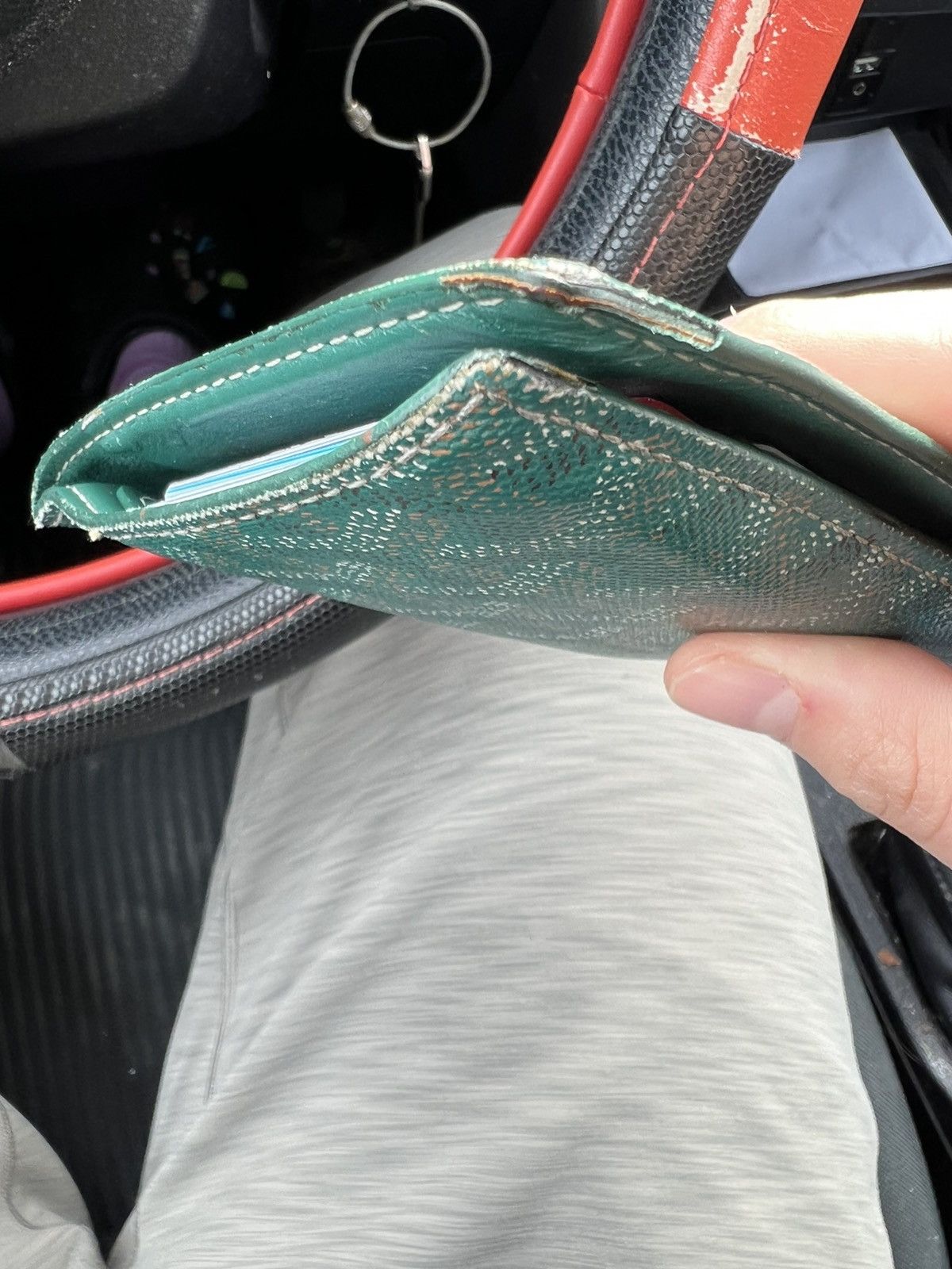 Goyard GOYARD PASSPORT CARD HOLDER WALLET - GREEN Size ONE SIZE - 13 Thumbnail