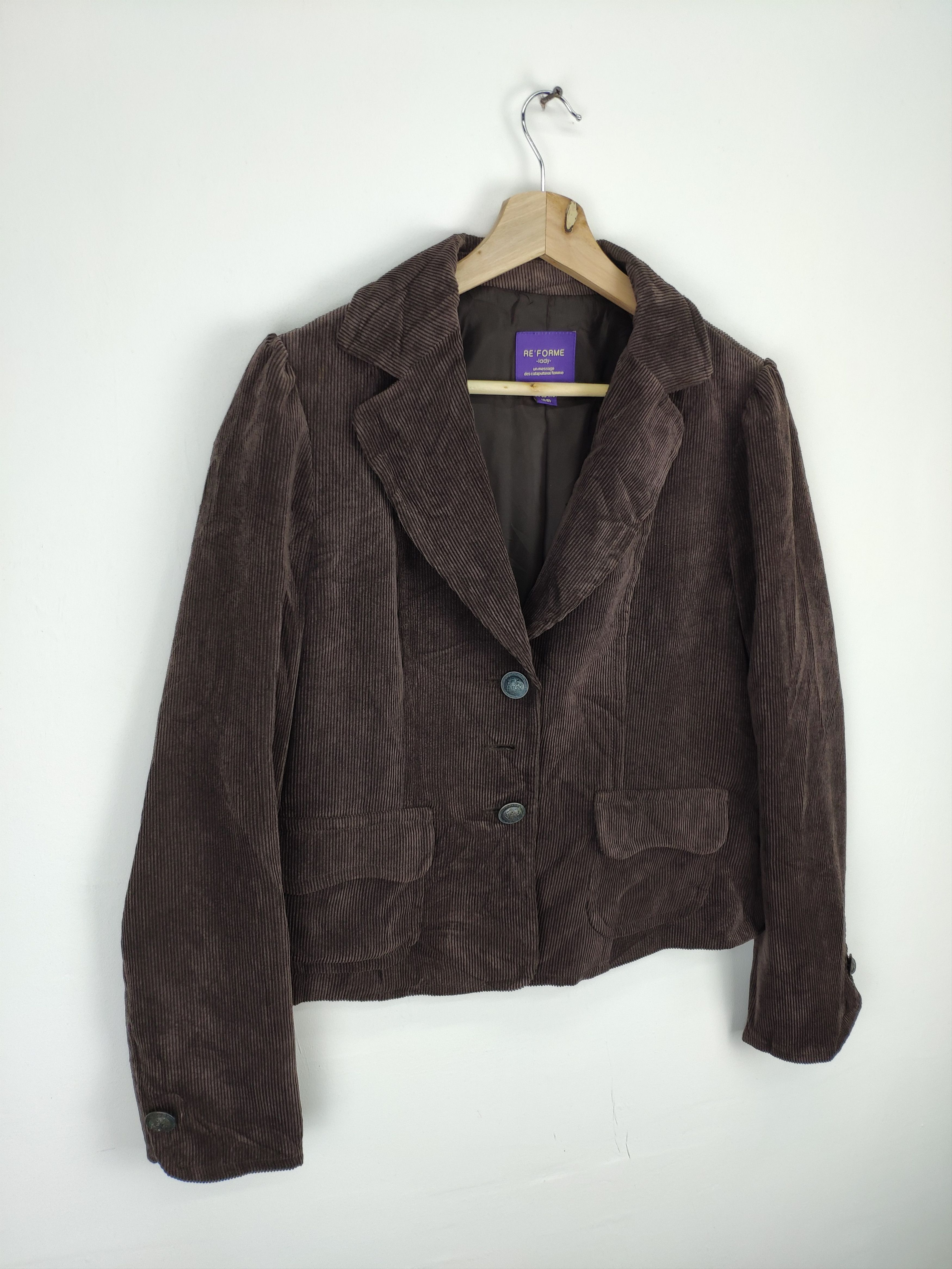 Other Vintage Corduroy Blazer Jacket by Reforme Size M / US 6-8 / IT 42-44 - 3 Thumbnail