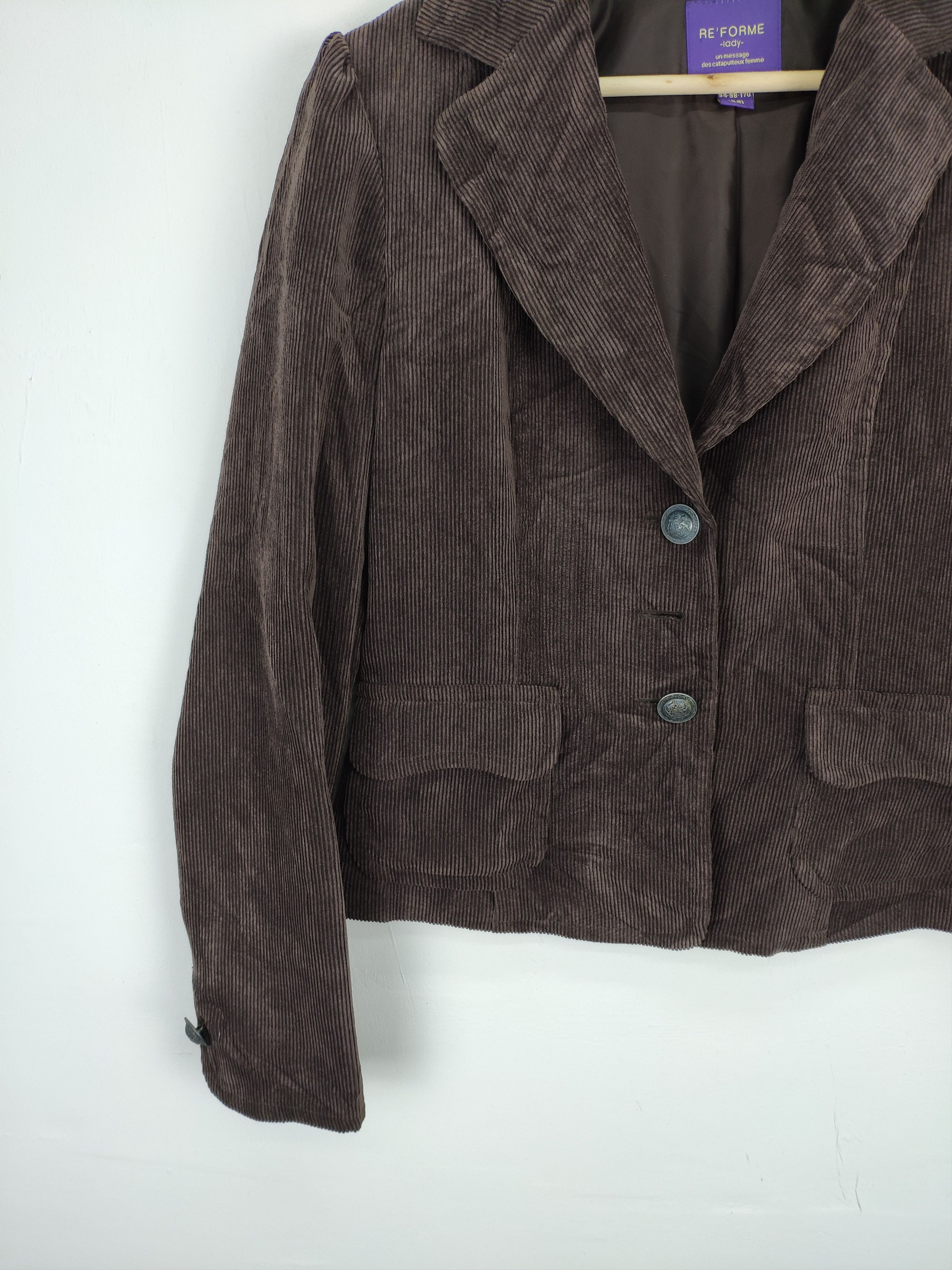 Other Vintage Corduroy Blazer Jacket by Reforme Size M / US 6-8 / IT 42-44 - 7 Thumbnail