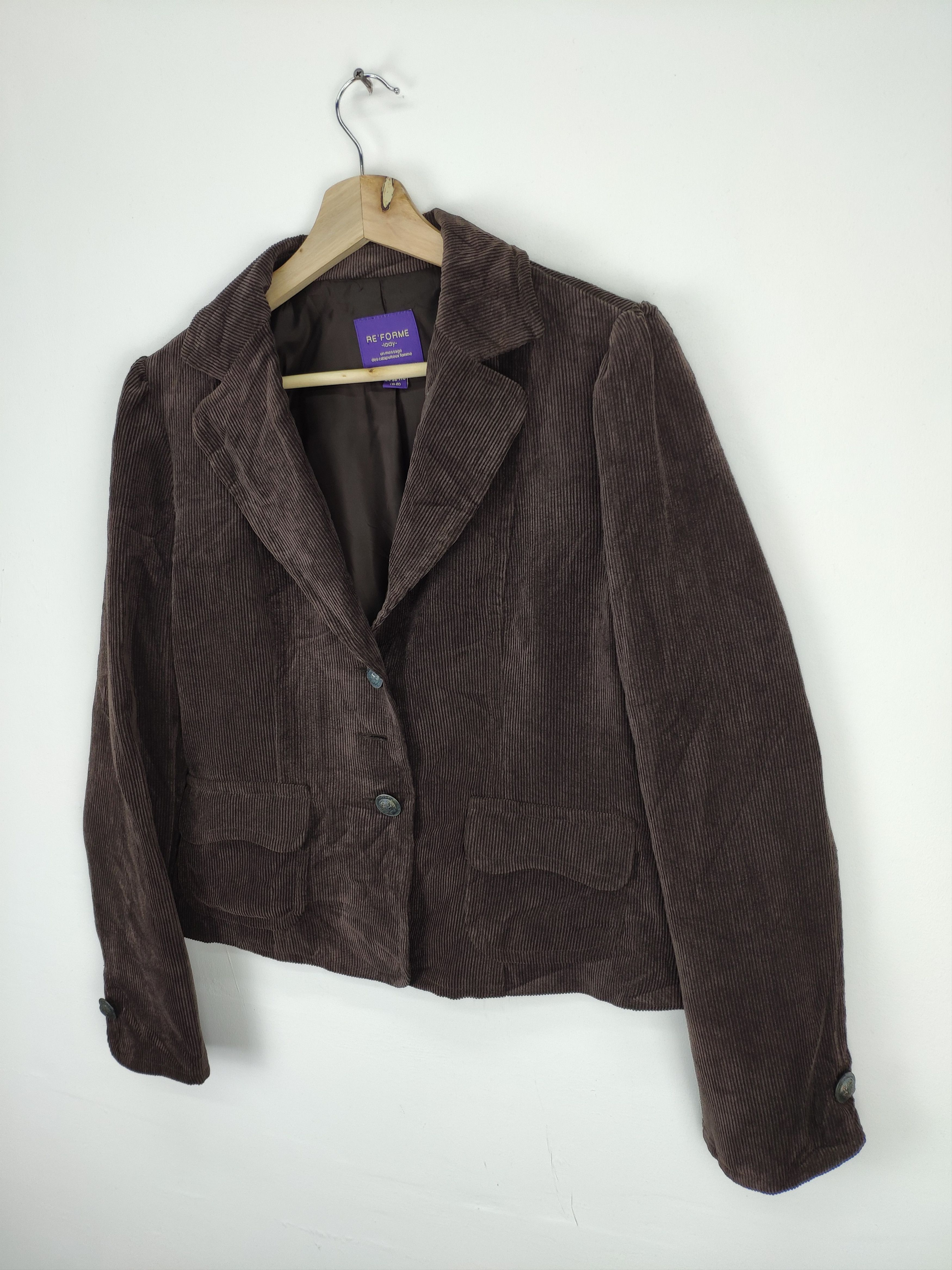 Other Vintage Corduroy Blazer Jacket by Reforme Size M / US 6-8 / IT 42-44 - 2 Thumbnail