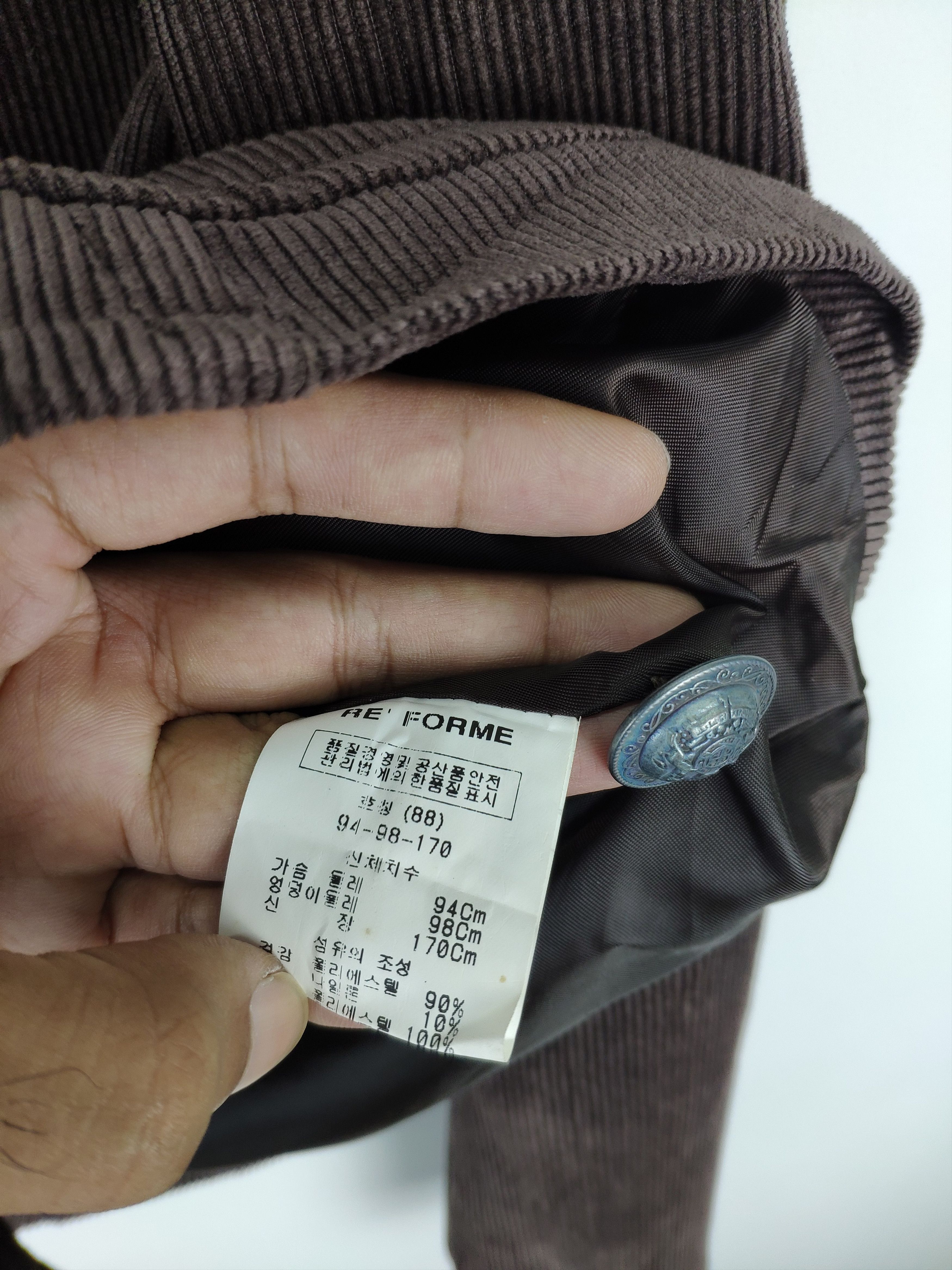 Other Vintage Corduroy Blazer Jacket by Reforme Size M / US 6-8 / IT 42-44 - 12 Thumbnail