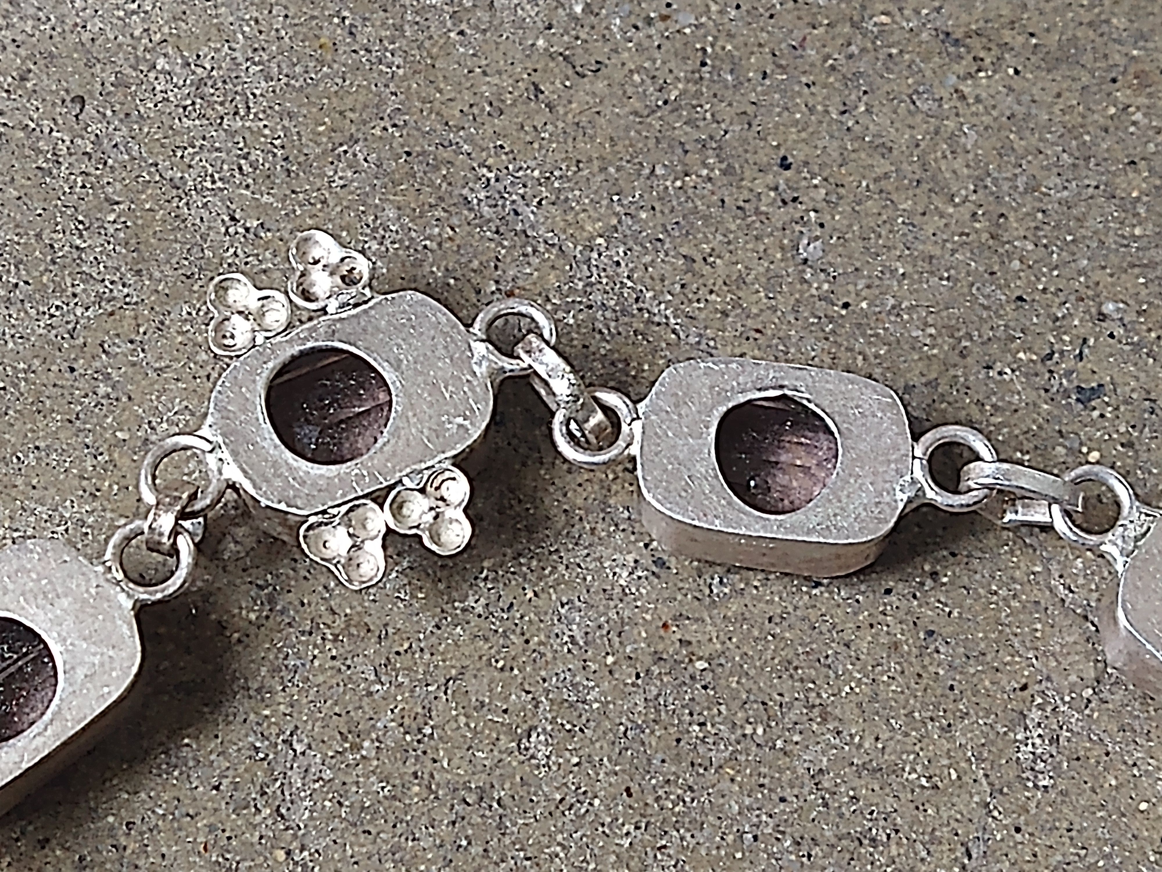 Jewelry Sterling Silver Bracelet Pink Glass Tennis Chain 8" Size ONE SIZE - 11 Thumbnail