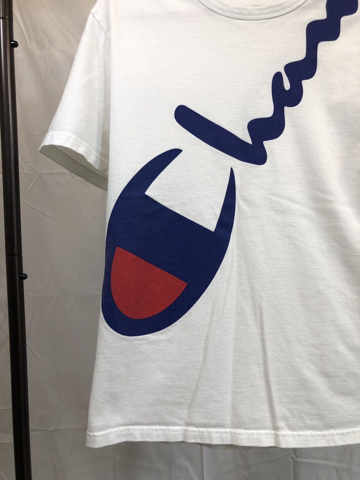 Champion × Vintage Vintage White Champion Script Classic Tee Size US L / EU 52-54 / 3 - 7 Thumbnail