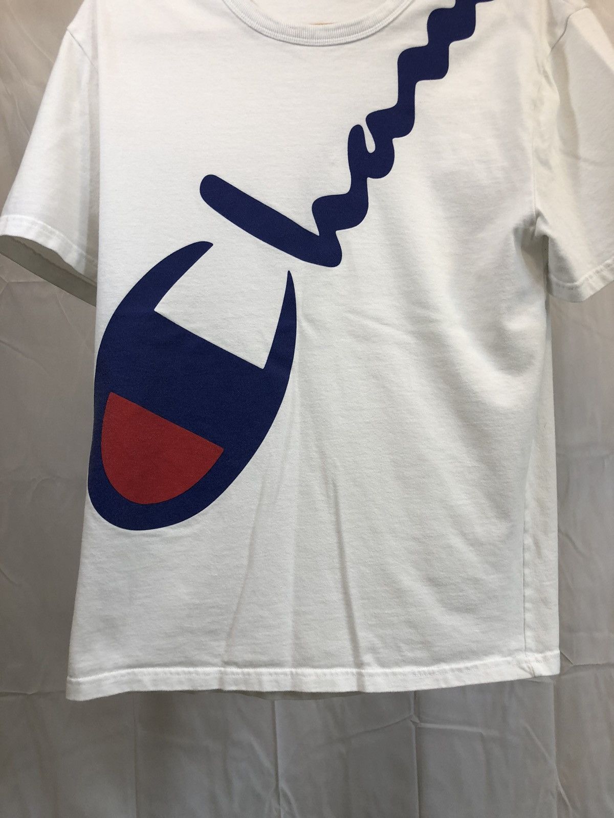 Champion × Vintage Vintage White Champion Script Classic Tee Size US L / EU 52-54 / 3 - 9 Thumbnail