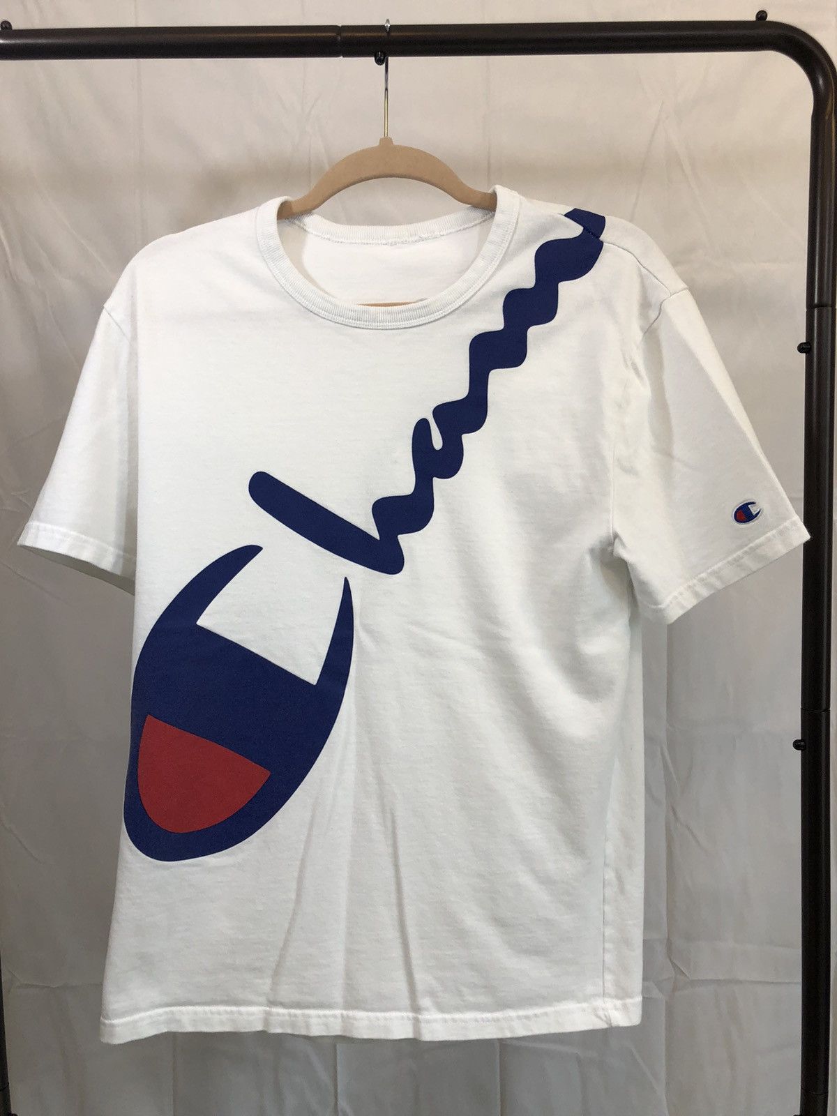 Champion × Vintage Vintage White Champion Script Classic Tee Size US L / EU 52-54 / 3 - 1 Thumbnail