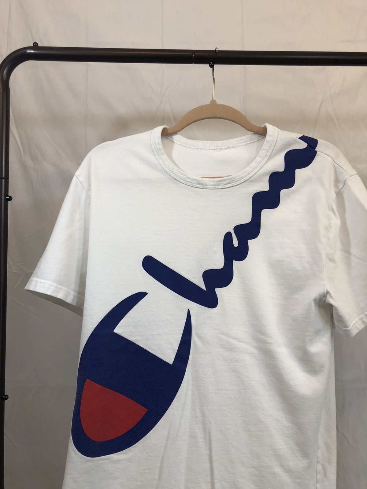 Champion × Vintage Vintage White Champion Script Classic Tee Size US L / EU 52-54 / 3 - 11 Thumbnail