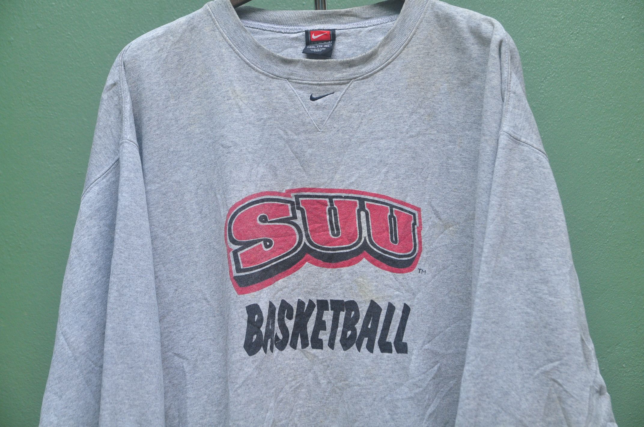 Designer × Japanese Brand × Nike Nike SUU Basketball Grey Sweatshirt Size US XXL / EU 58 / 5 - 2 Thumbnail