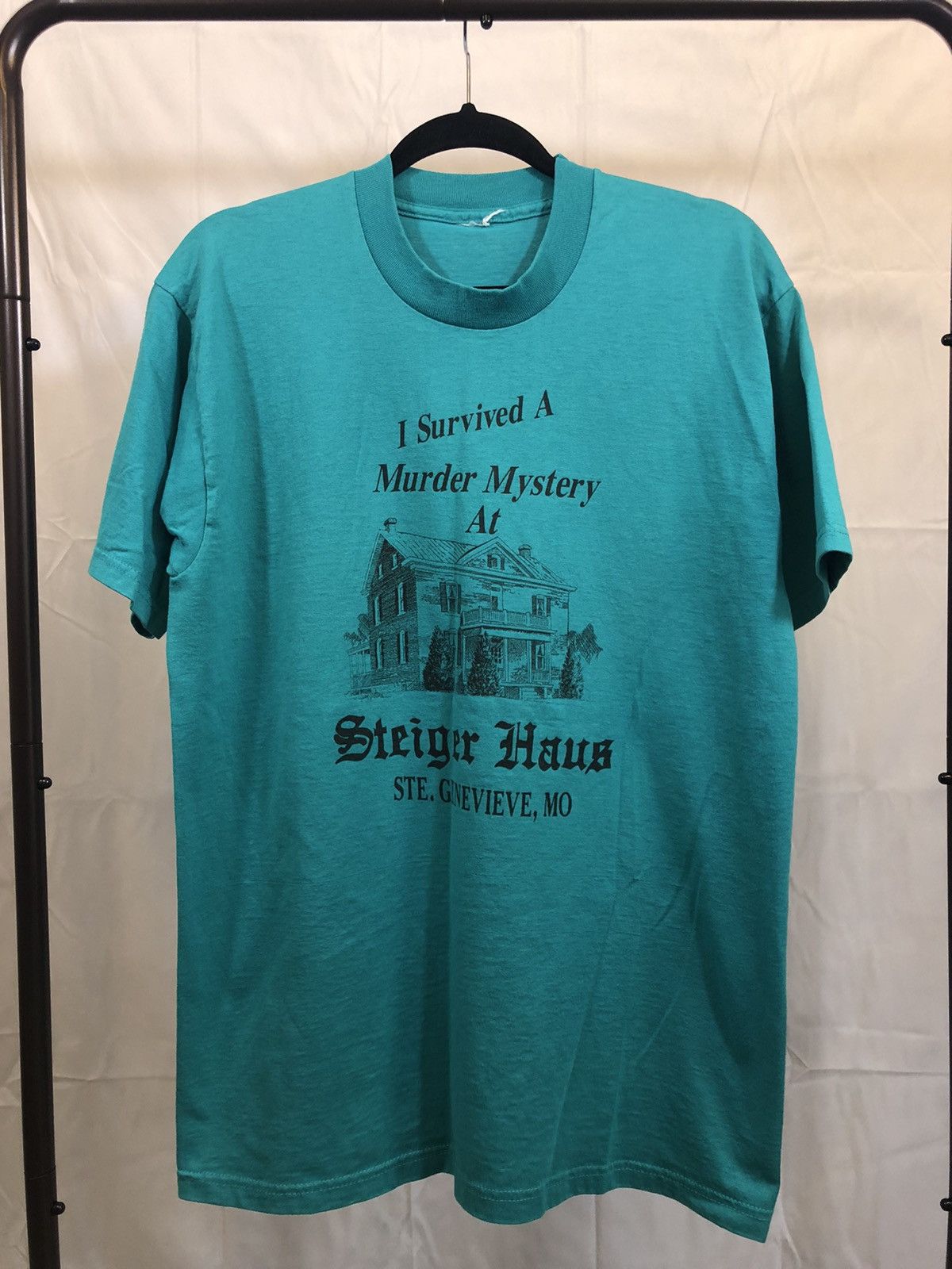 Vintage Murder Mystery Steiger House Creepy Tee Size US L / EU 52-54 / 3 - 3 Thumbnail