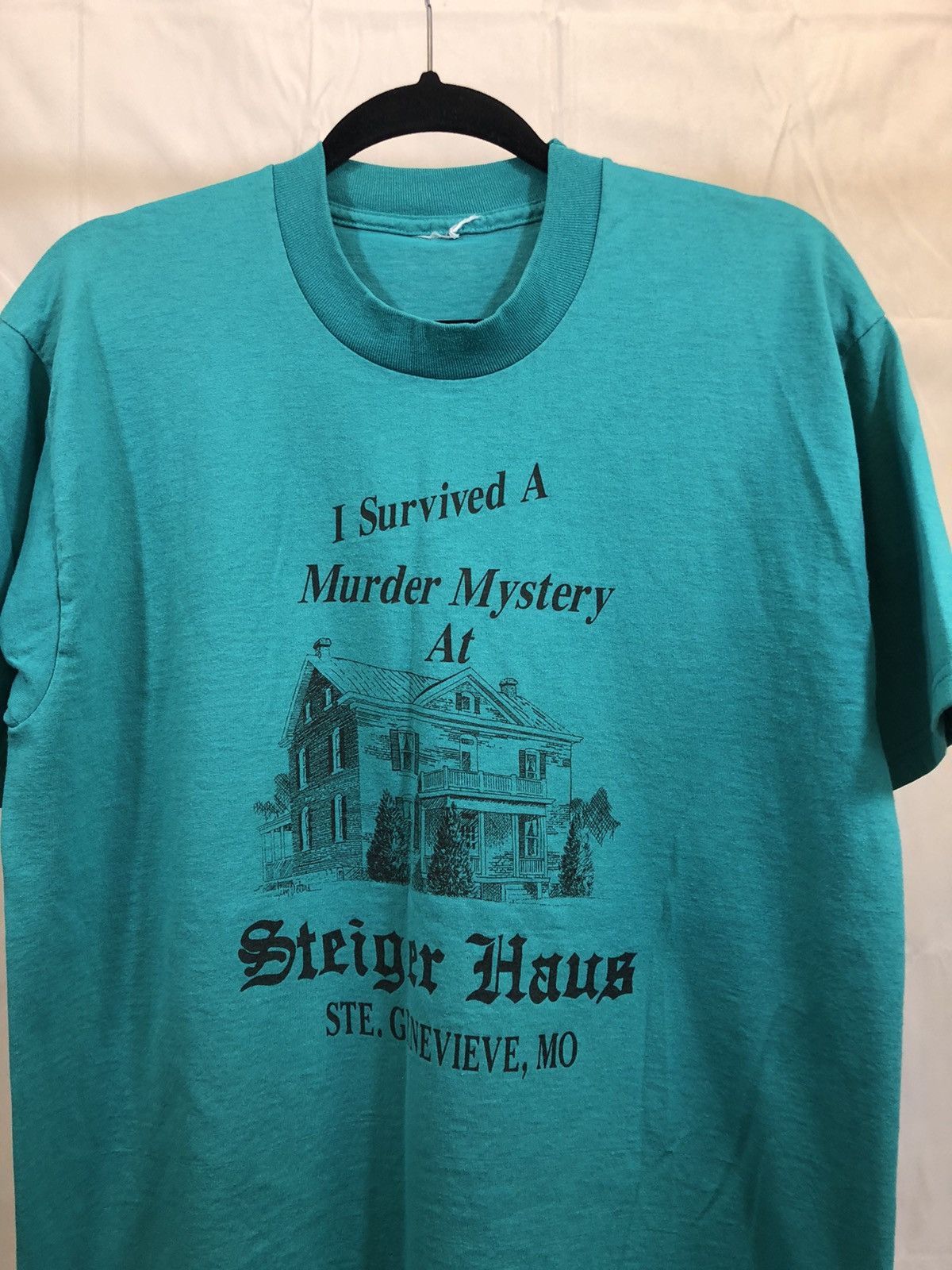 Vintage Murder Mystery Steiger House Creepy Tee Size US L / EU 52-54 / 3 - 1 Thumbnail