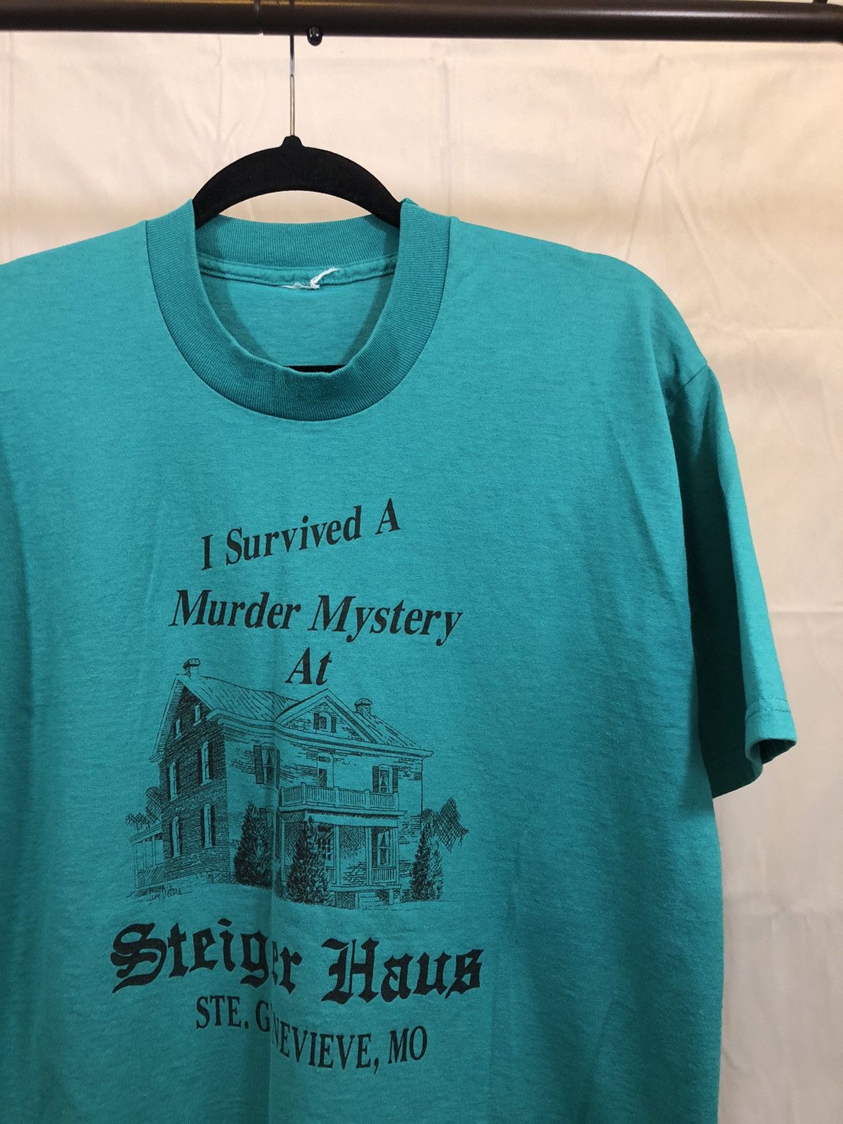 Vintage Murder Mystery Steiger House Creepy Tee Size US L / EU 52-54 / 3 - 2 Thumbnail