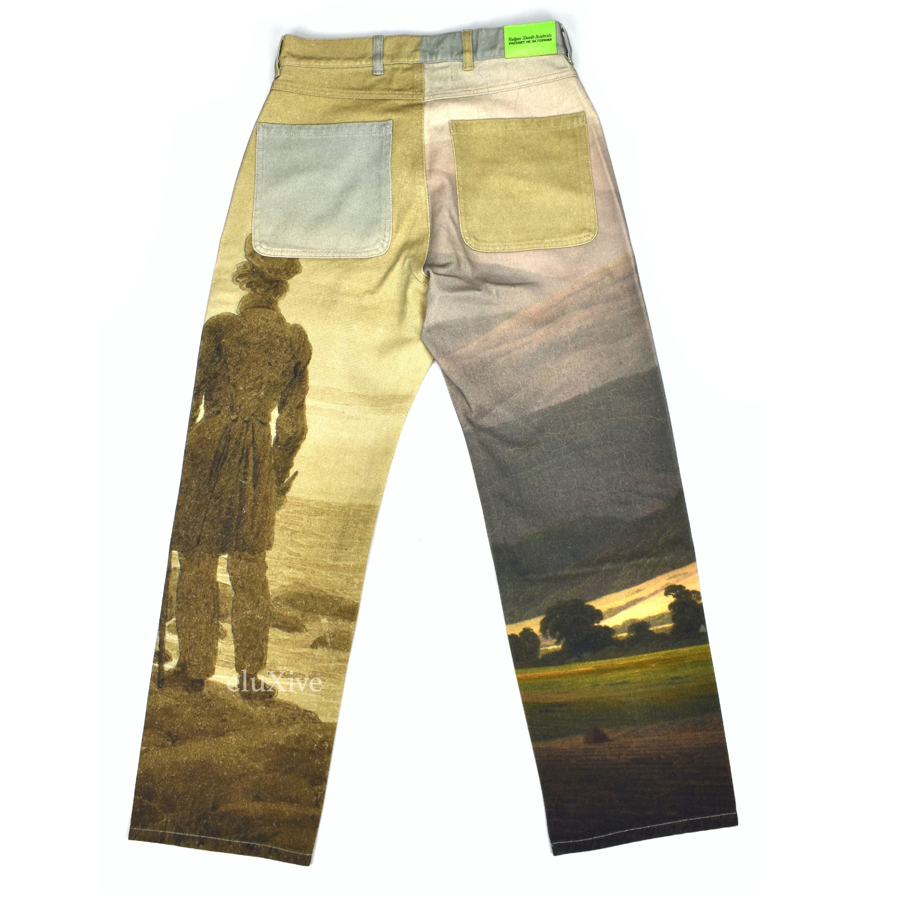 Paccbet Caspar David Freidrich Painting Print Denim Jeans
