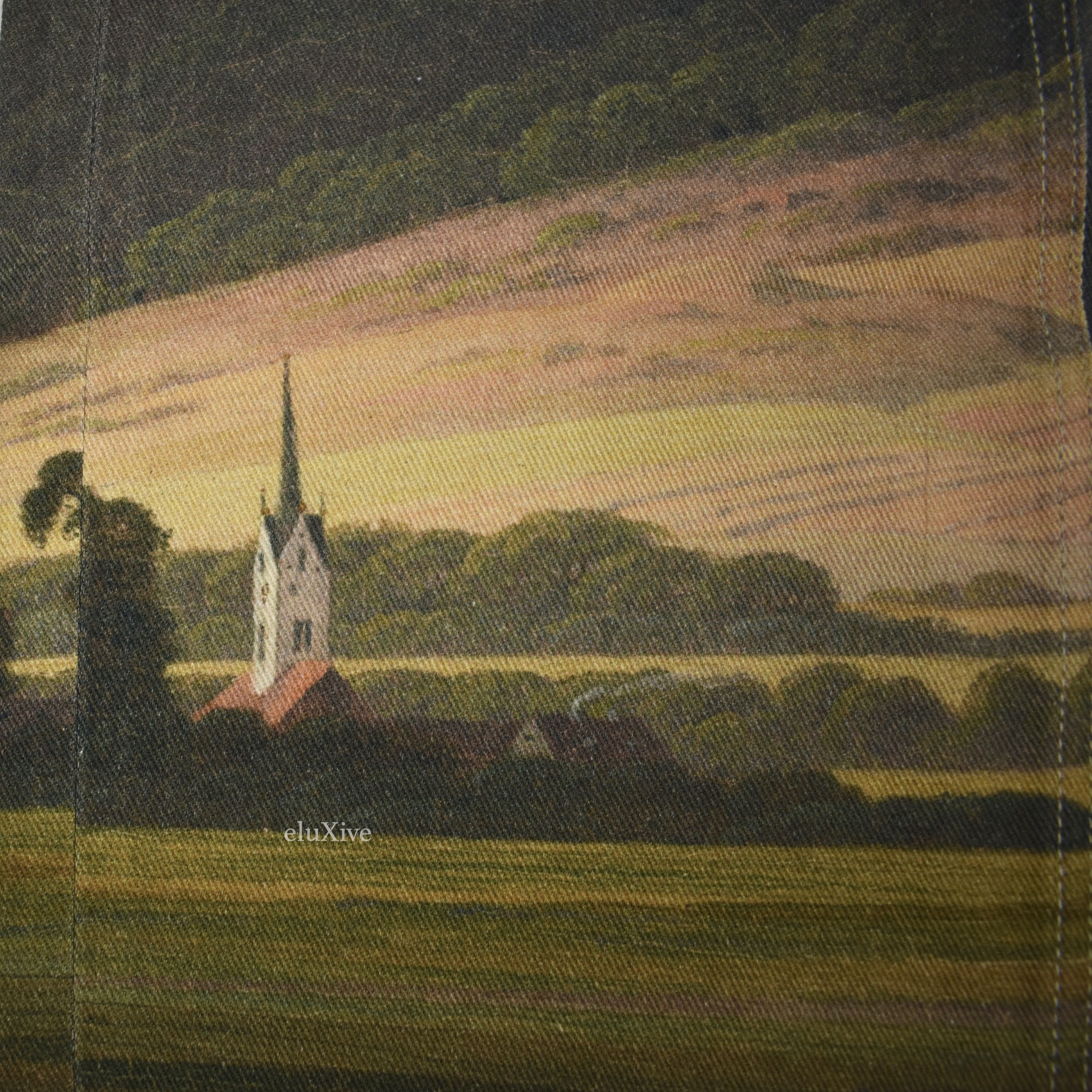 Paccbet Caspar David Freidrich Painting Print Denim Jeans