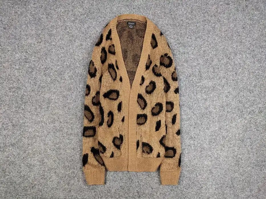 Japanese Brand Vintage 90s Japanese Cardigan Mohair Style leopard Pattern Size S / US 4 / IT 40 - 1 Thumbnail