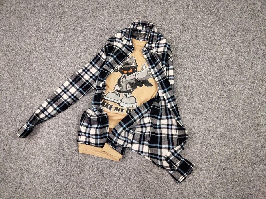 Flannel Vintage Flannel Shirt Checkered Travis Scott Style Size US XL / EU 56 / 4 - 5 Thumbnail