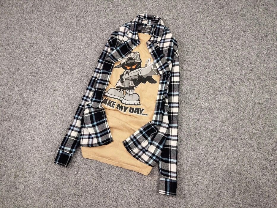 Flannel Vintage Flannel Shirt Checkered Travis Scott Style Size US XL / EU 56 / 4 - 3 Thumbnail