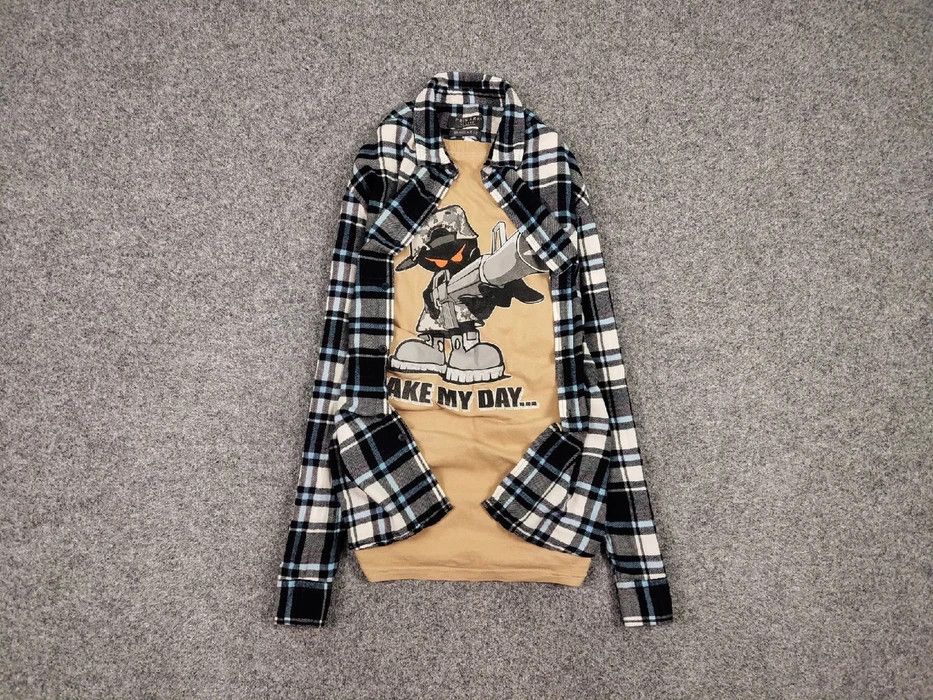 Flannel Vintage Flannel Shirt Checkered Travis Scott Style Size US XL / EU 56 / 4 - 1 Thumbnail