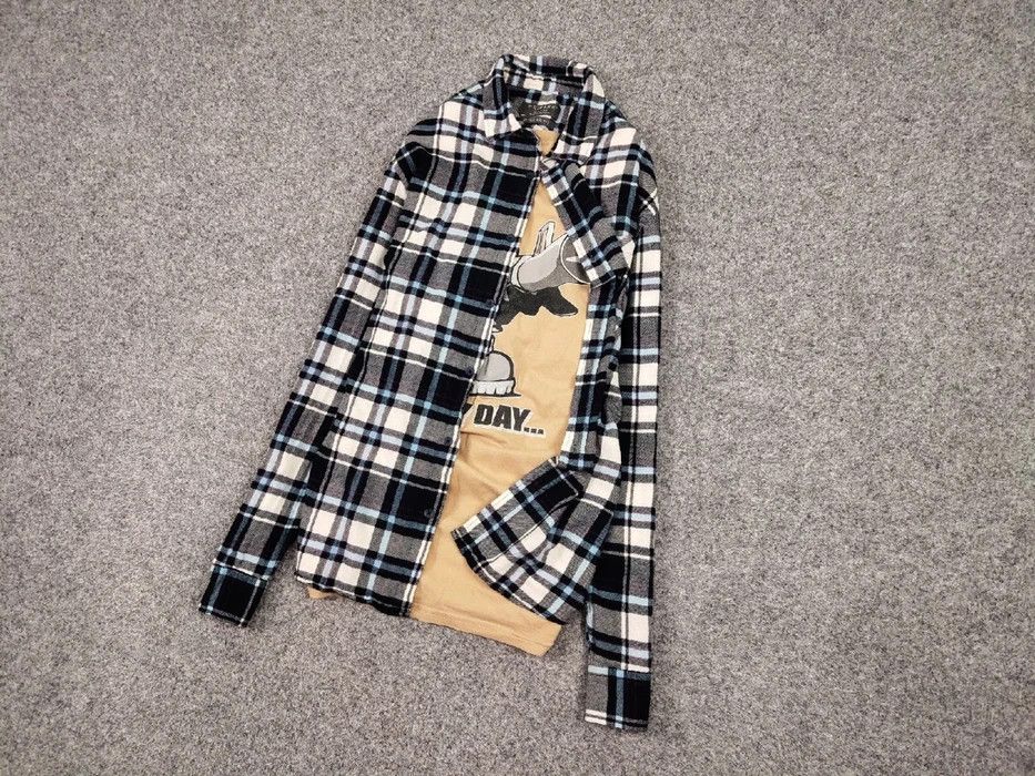 Flannel Vintage Flannel Shirt Checkered Travis Scott Style Size US XL / EU 56 / 4 - 2 Thumbnail