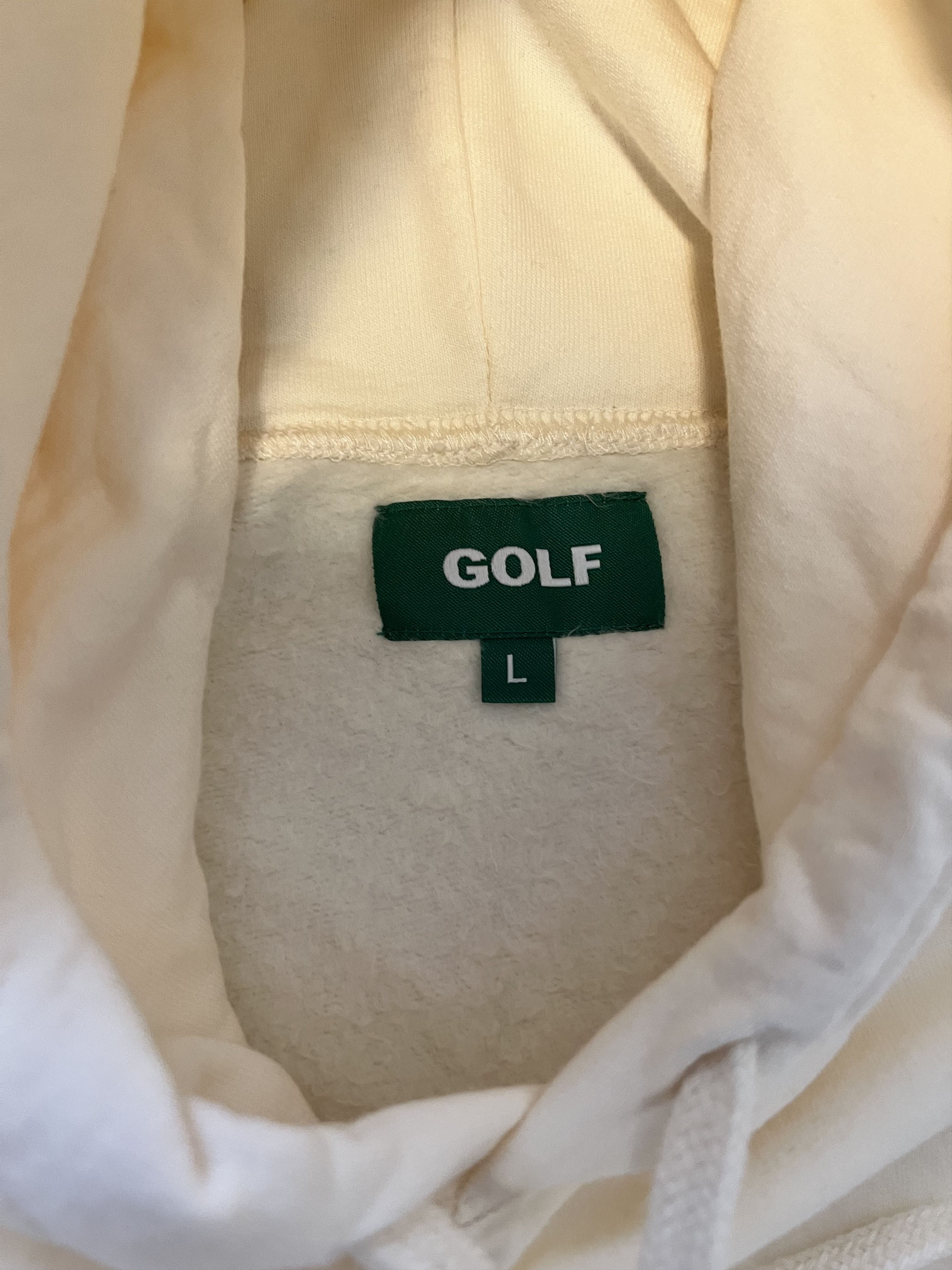Golf Wang 💚 Golf Wang 3D 2-Tone Embroidered Logo Hoodie Cream Size US L / EU 52-54 / 3 - 4 Thumbnail