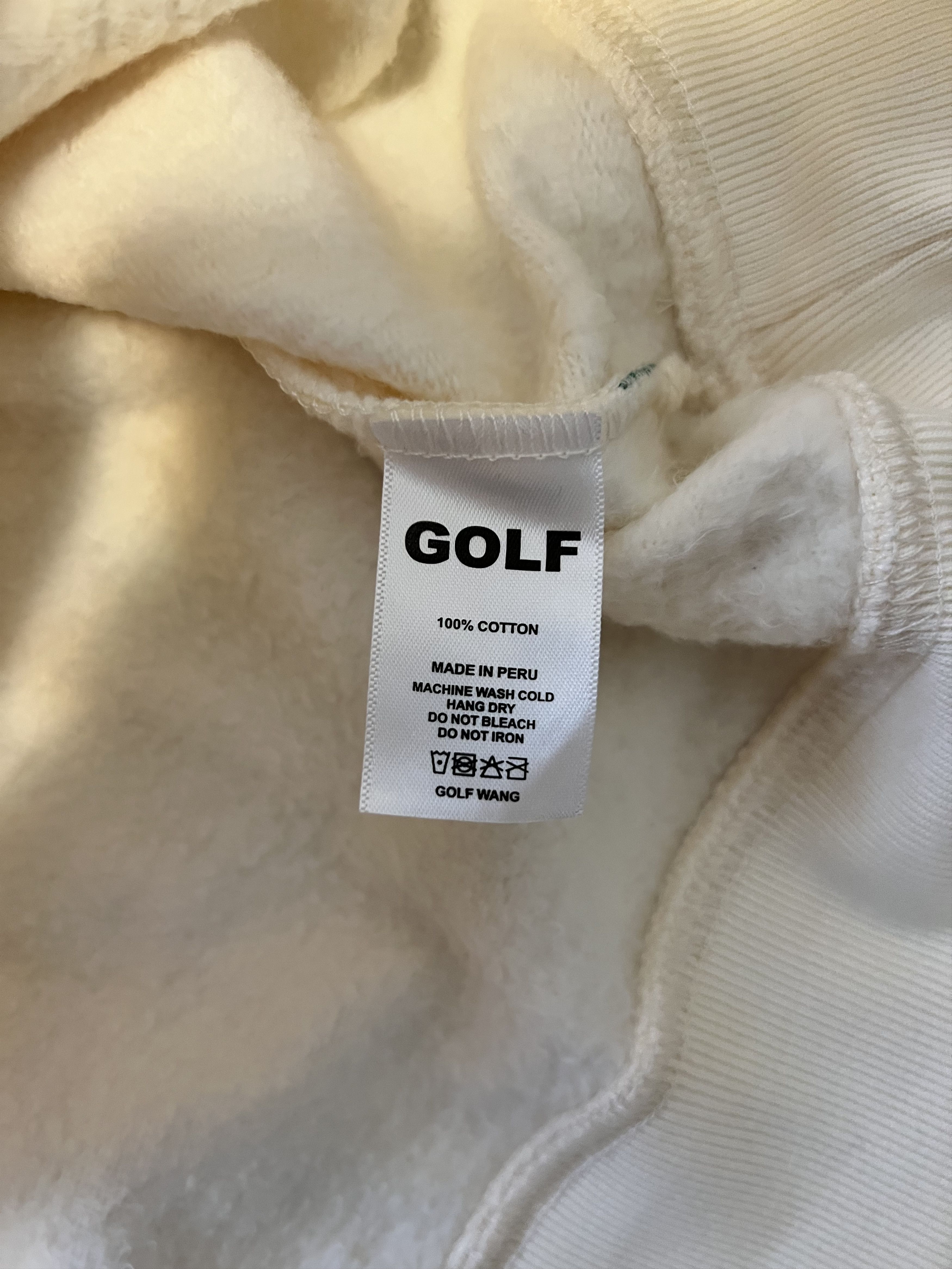 Golf Wang 💚 Golf Wang 3D 2-Tone Embroidered Logo Hoodie Cream Size US L / EU 52-54 / 3 - 6 Thumbnail