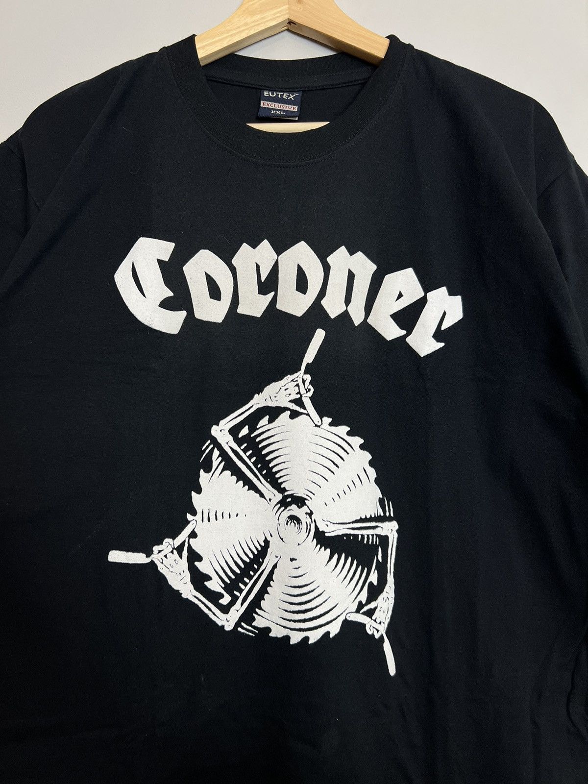 Band Tees Rare Vintage 90s Coroner Thrash Metal Band T-Shirt Size US XXL / EU 58 / 5 - 3 Thumbnail