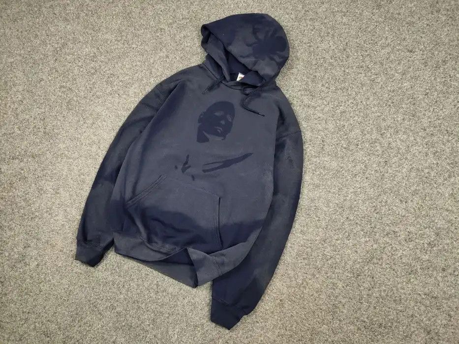 Japanese Brand Vintage 90's Sun Faded Silhouette Boxy Blue Blank Hoodie Size US M / EU 48-50 / 2 - 2 Thumbnail