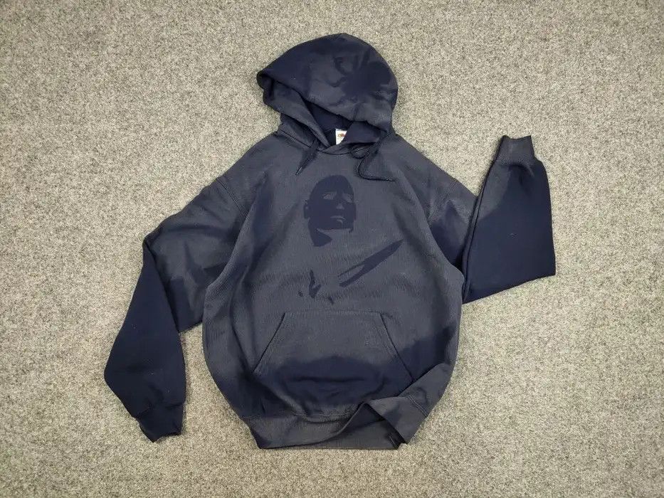 Japanese Brand Vintage 90's Sun Faded Silhouette Boxy Blue Blank Hoodie Size US M / EU 48-50 / 2 - 3 Thumbnail