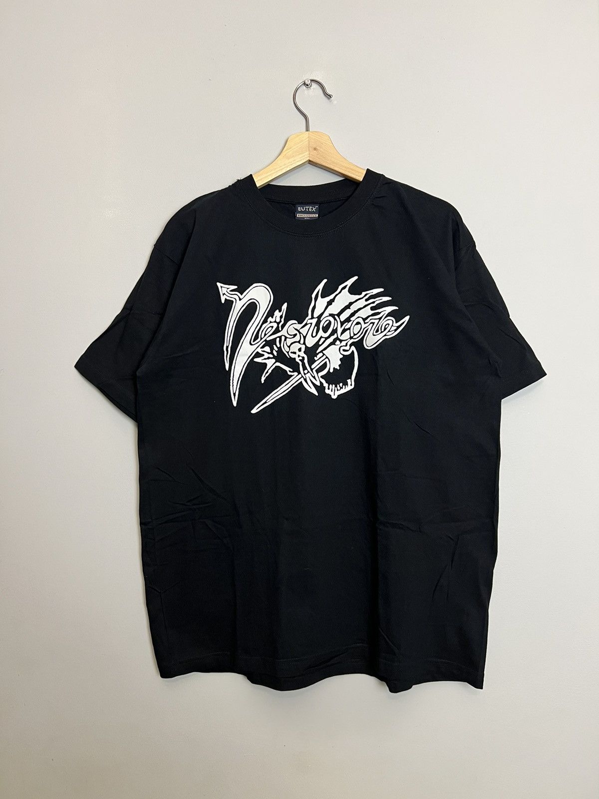 Rare Vintage 00s Necrovore Logo Black Metal Band T Shirt