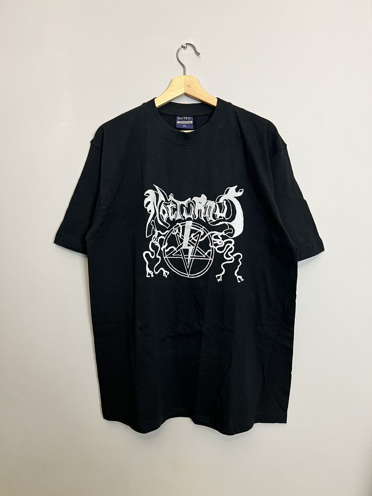 Band Tees VINTAGE 90s RARE NOCTURNUS LOGO PROGRESSIVE DEATH METAL BAND Size US XL / EU 56 / 4 - 1 Thumbnail