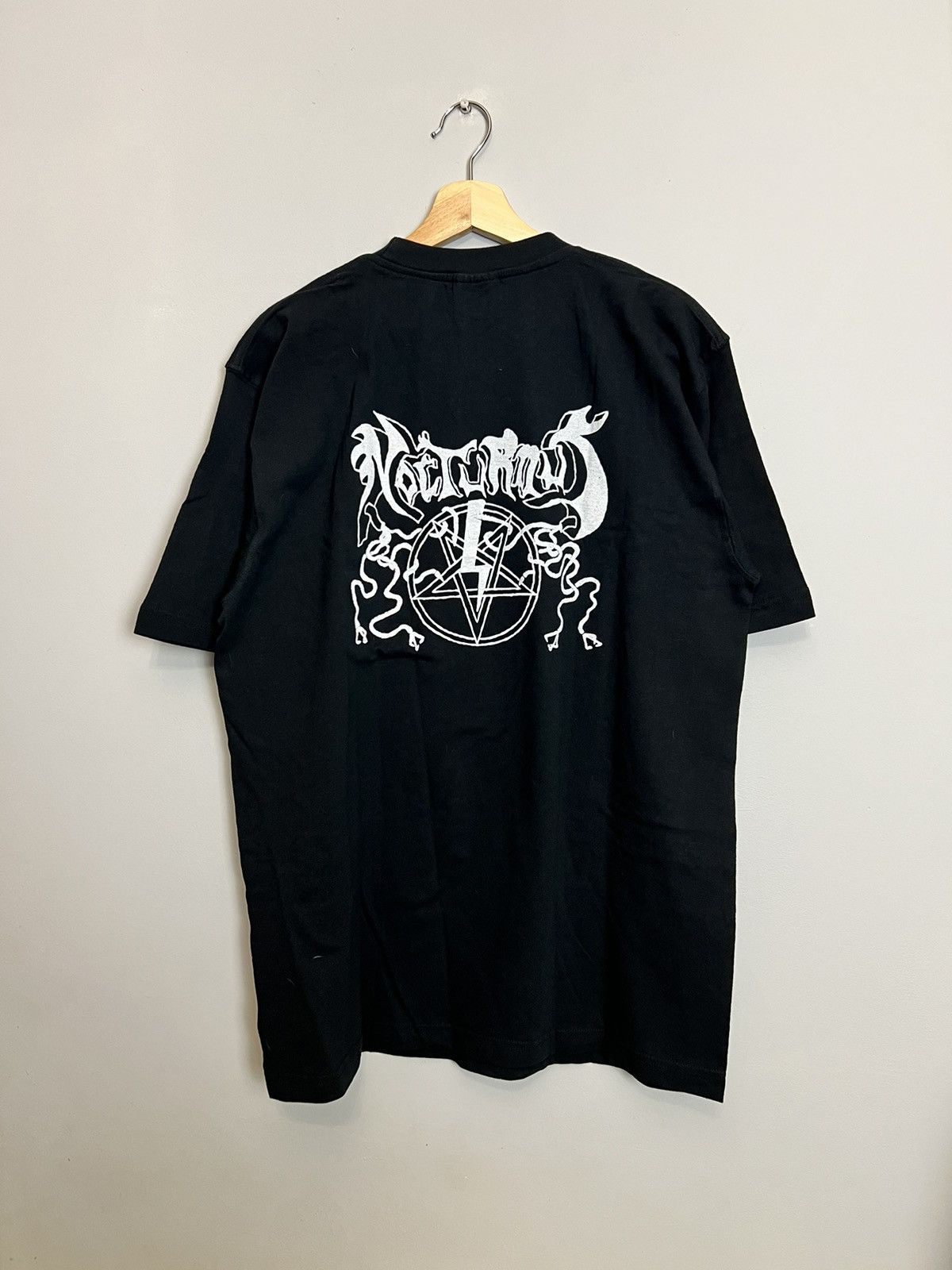 Band Tees VINTAGE 90s RARE NOCTURNUS LOGO PROGRESSIVE DEATH METAL BAND Size US XL / EU 56 / 4 - 2 Thumbnail