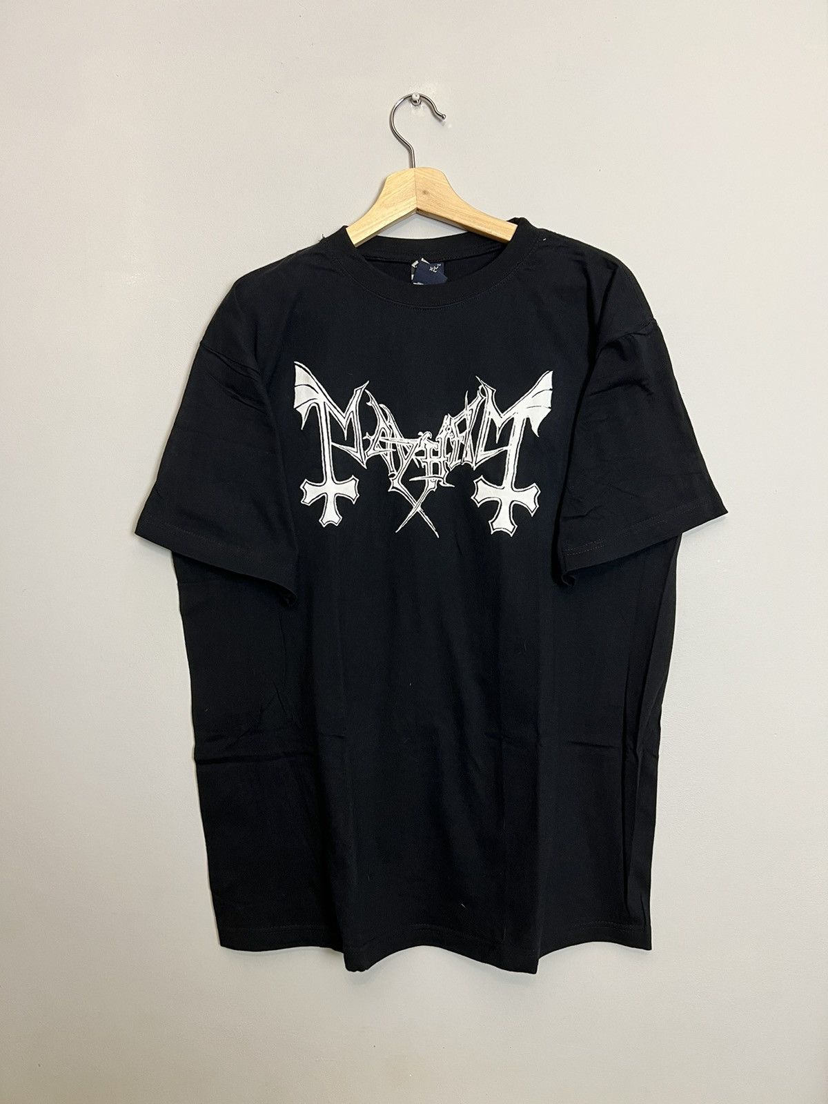 Band Tees 90s Mayhem Logo Black Metal Tshirt Burzum COF Size US XL / EU 56 / 4 - 1 Thumbnail