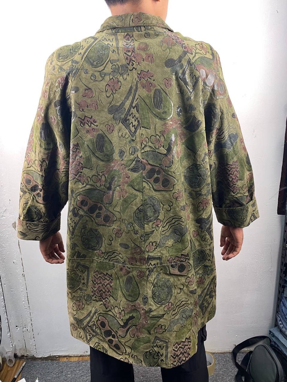 Japanese Brand Vintage Designer Fabio Mantegazza Suede Coat Floral Pattern Size US L / EU 52-54 / 3 - 3 Thumbnail