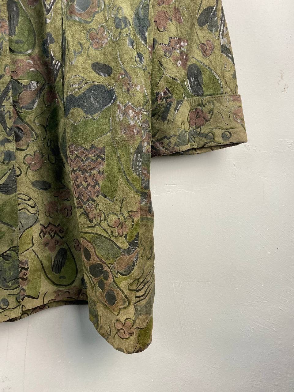 Japanese Brand Vintage Designer Fabio Mantegazza Suede Coat Floral Pattern Size US L / EU 52-54 / 3 - 9 Thumbnail