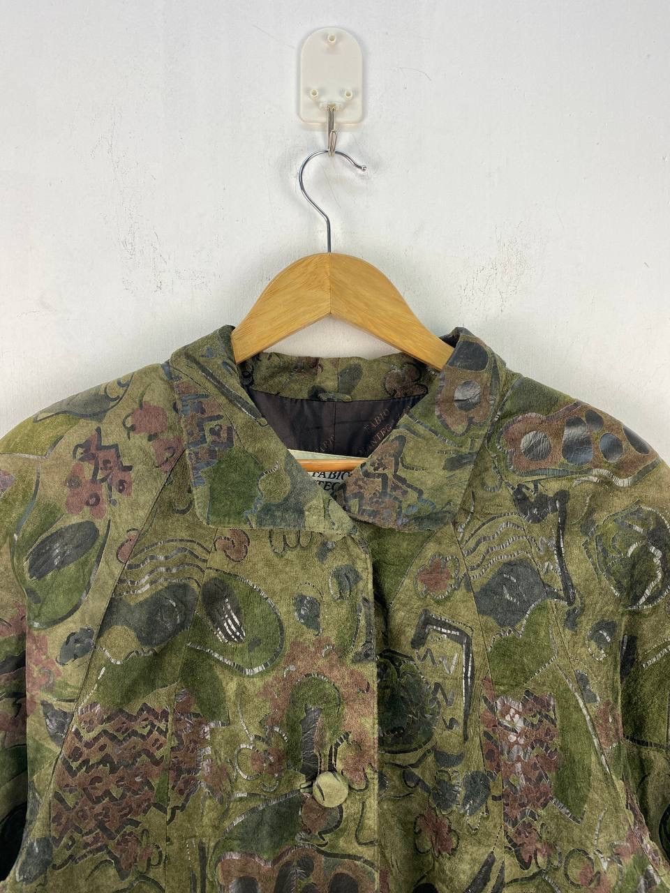Japanese Brand Vintage Designer Fabio Mantegazza Suede Coat Floral Pattern Size US L / EU 52-54 / 3 - 7 Thumbnail