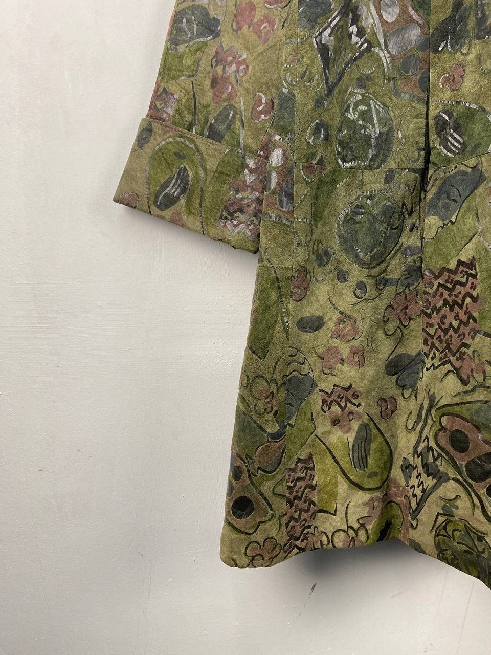 Japanese Brand Vintage Designer Fabio Mantegazza Suede Coat Floral Pattern Size US L / EU 52-54 / 3 - 8 Thumbnail