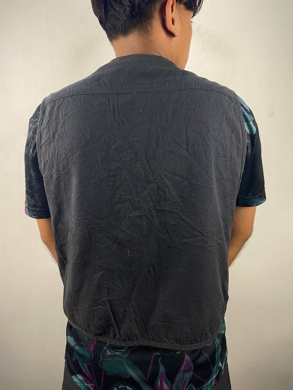 Japanese Brand Vintage Japanese brand denim hunting vest jacket faded wash Size US M / EU 48-50 / 2 - 2 Thumbnail